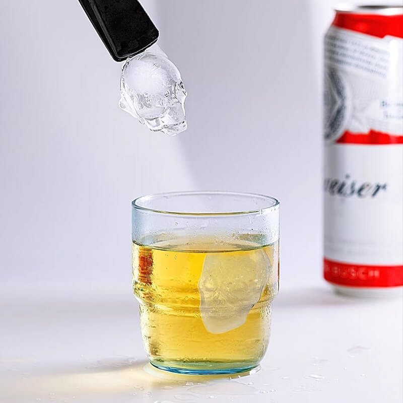 🧊💀 DIY Silicone Skull Ice Cube Tray – Giant slow-melt skull for whiskey & cocktails – food-grade & multi-use mold