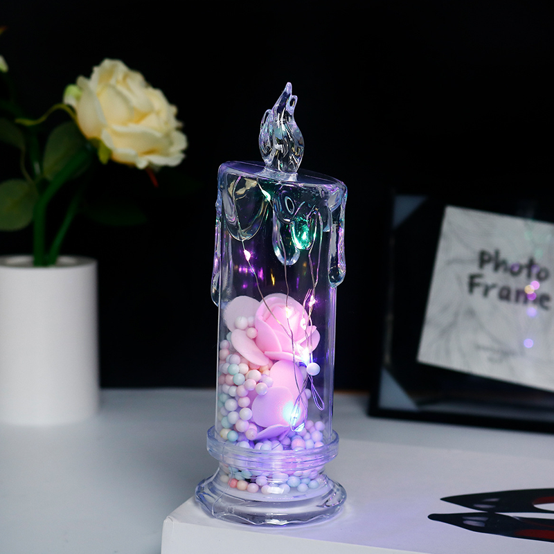 LED Rose Flower Light Candle