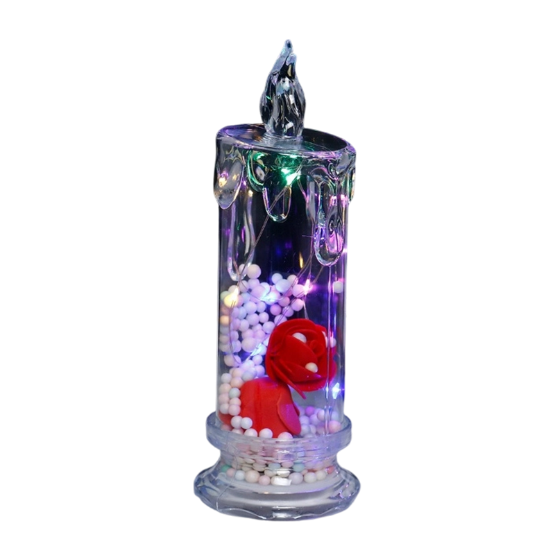 LED Rose Flower Light Candle