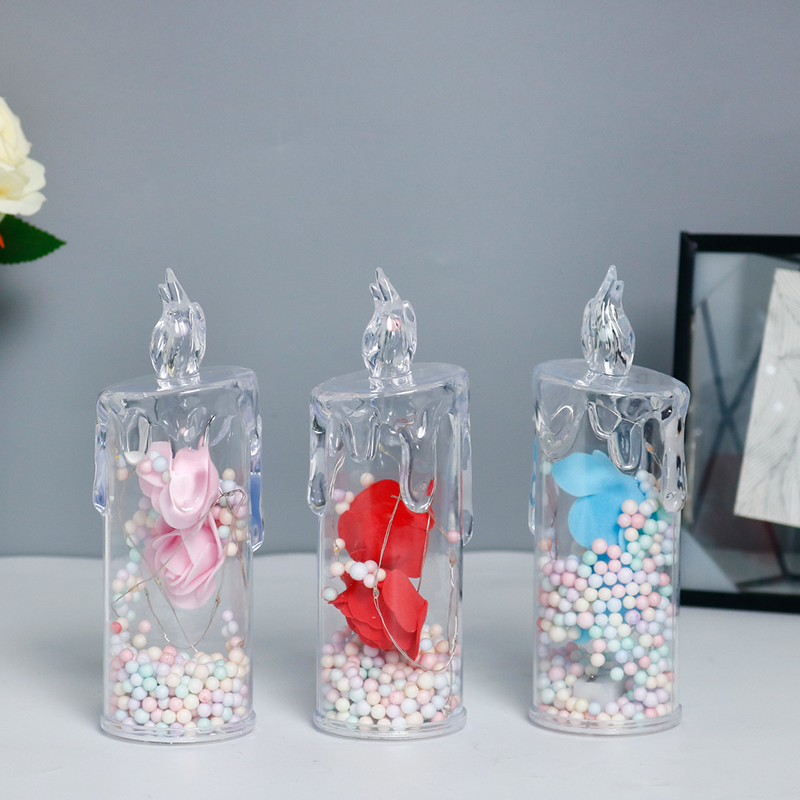 LED Rose Flower Light Candle