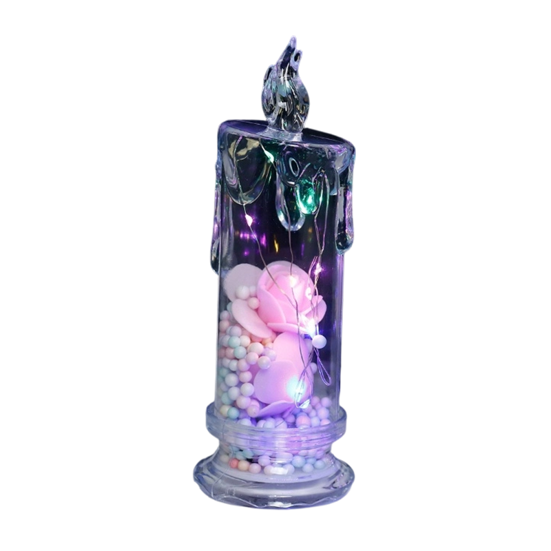 LED Rose Flower Light Candle