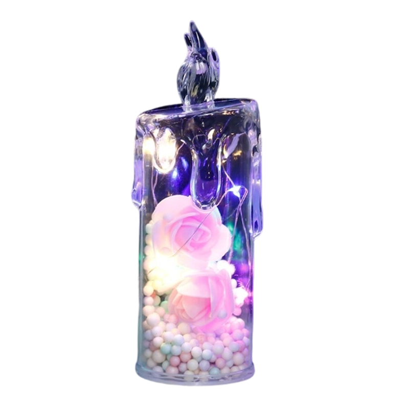 LED Rose Flower Light Candle