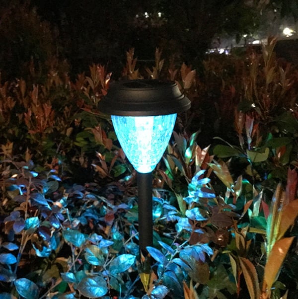Decorative solar lights for use in the garden or along outdoor paths