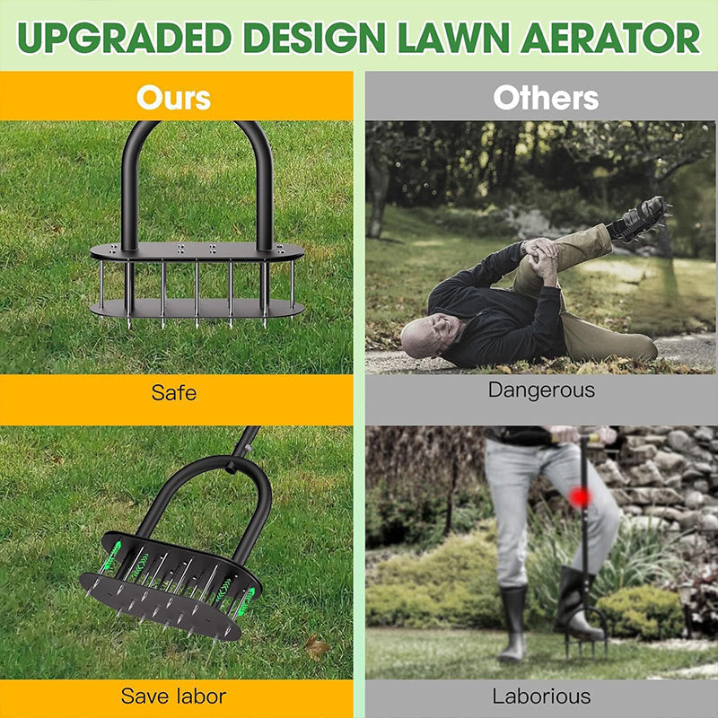 Heavy-Duty Manual Lawn Coring Aerator