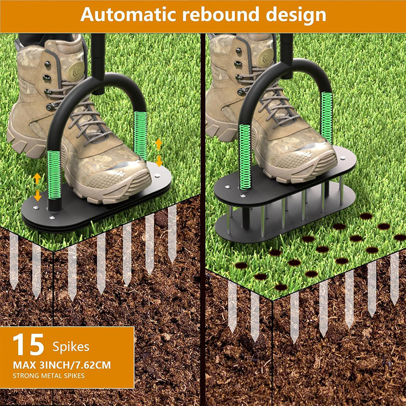 Heavy-Duty Manual Lawn Coring Aerator