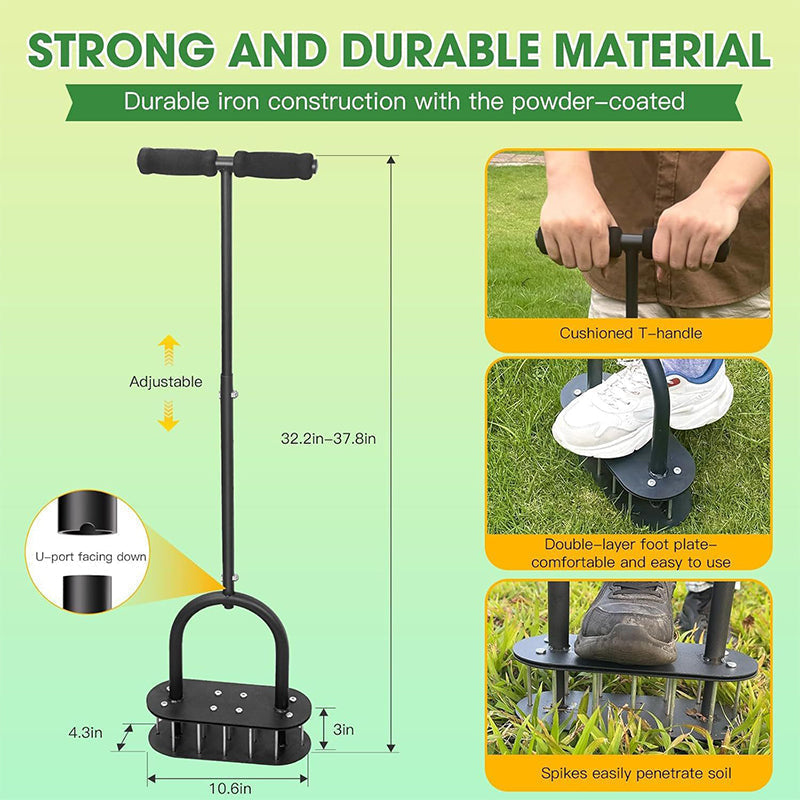 Heavy-Duty Manual Lawn Coring Aerator