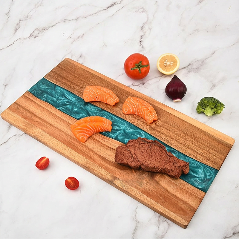 Artistic Wood and Resin Kitchen Charcuterie Board