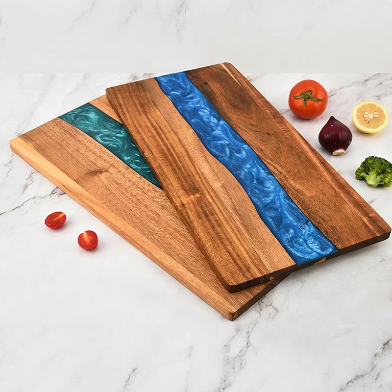 Artistic Wood and Resin Kitchen Charcuterie Board