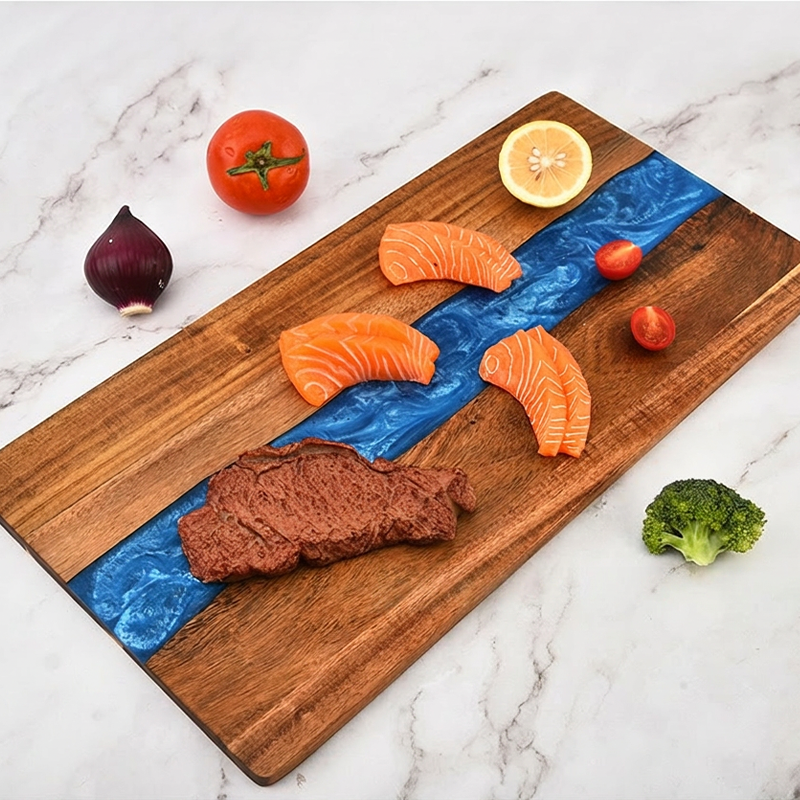 Artistic Wood and Resin Kitchen Charcuterie Board