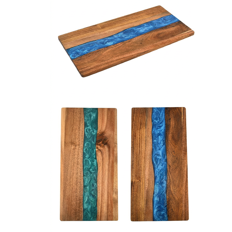 Artistic Wood and Resin Kitchen Charcuterie Board