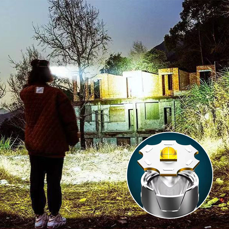 🎁🐟 [Bright Gift] Portable Waterproof Smart LED Headlamp – Outdoor Fishing Essential, Motion Sensor, USB Charging. Hands-Free & Reliable! 🔦💧✨