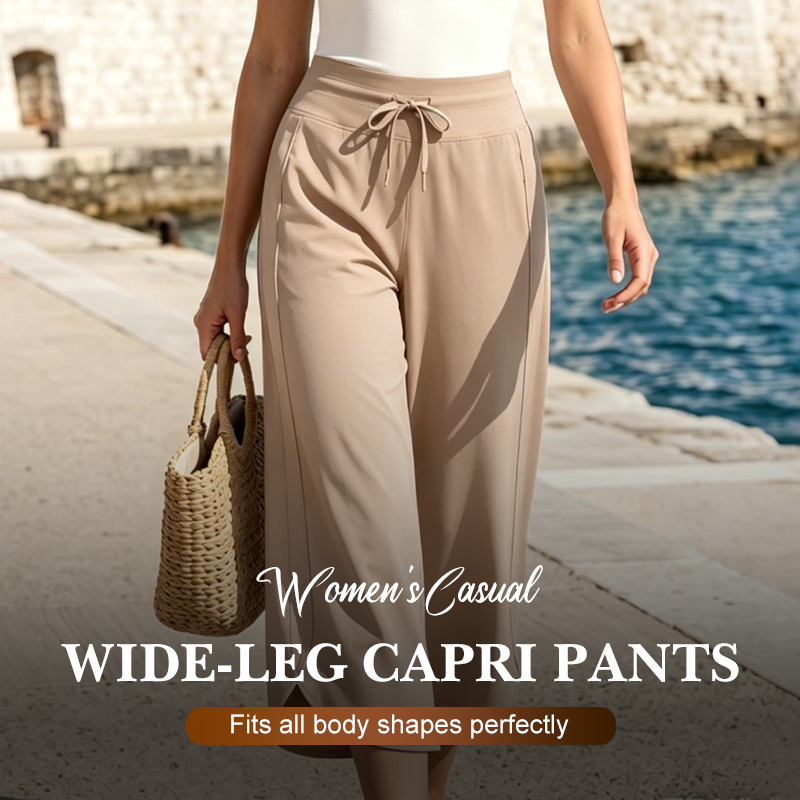 📢📢50% OFF !! ⏰Women's Casual Wide-Leg Capri Pants