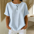 📢📢50% OFF !! ⏰Women's Casual Striped Henley Shirt