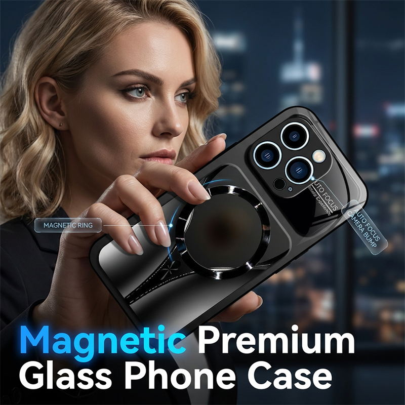 📱 LIMITED-TIME 50% OFF! ✨ Magnetic Tempered Glass Phone Case – Shockproof, MagSafe Compatible ✨