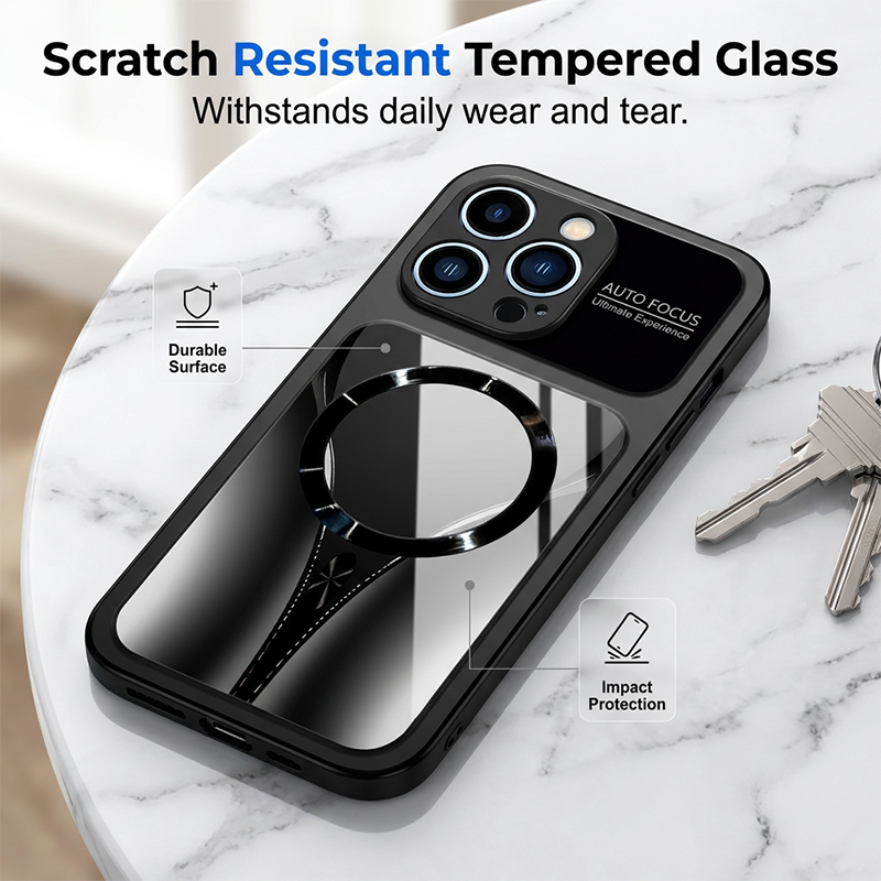 📱 LIMITED-TIME 50% OFF! ✨ Magnetic Tempered Glass Phone Case – Shockproof, MagSafe Compatible ✨