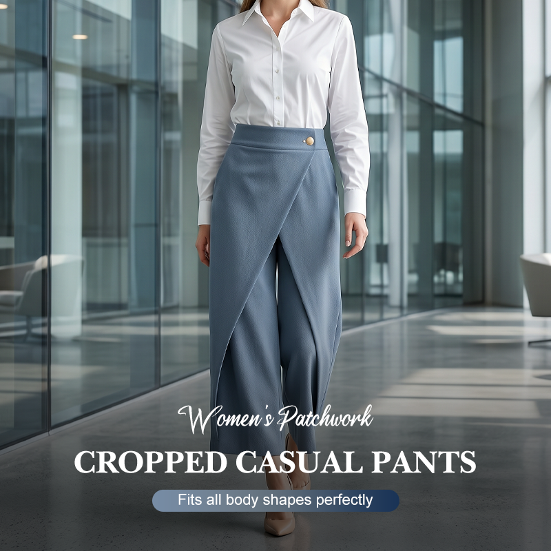 ⏳Limited-time 50% off⏰Women's Patchwork Cropped Casual Trousers👖