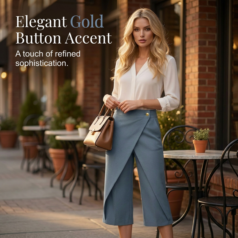 ⏳Limited-time 50% off⏰Women's Patchwork Cropped Casual Trousers👖