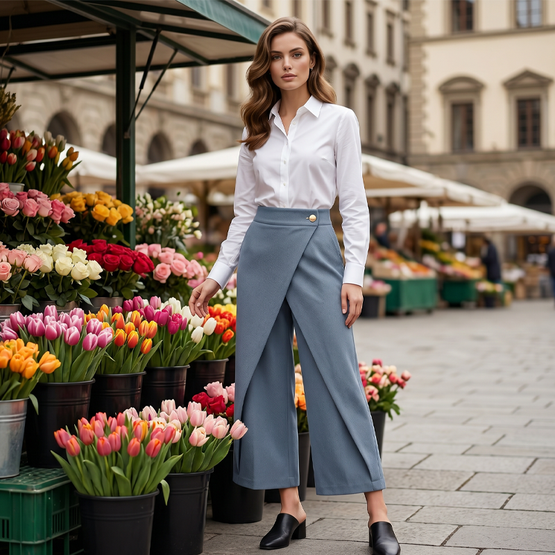 ⏳Limited-time 50% off⏰Women's Patchwork Cropped Casual Trousers👖