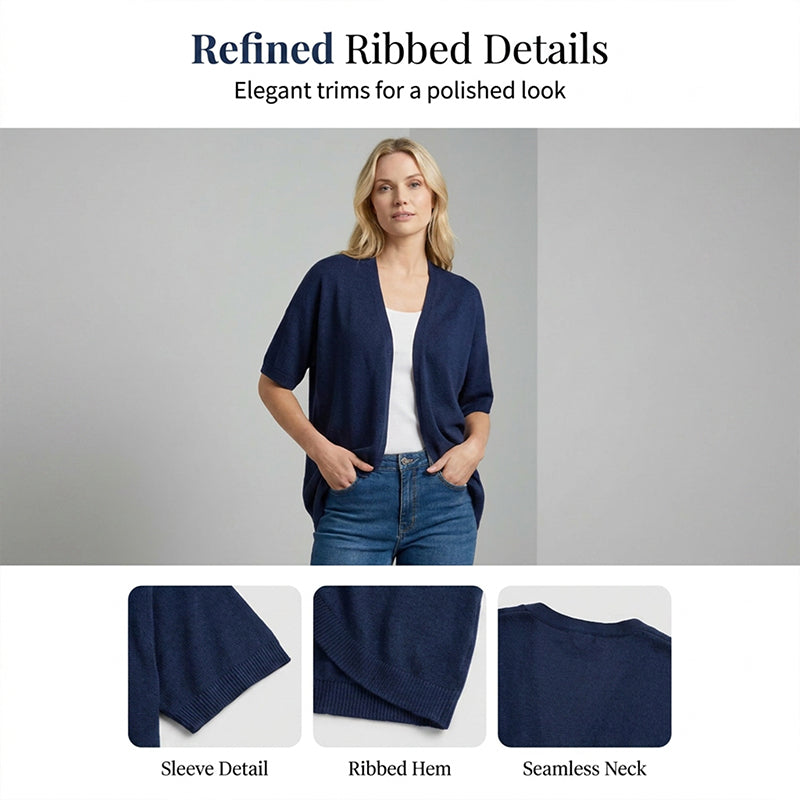 Women's Casual Short Sleeve Cardigan