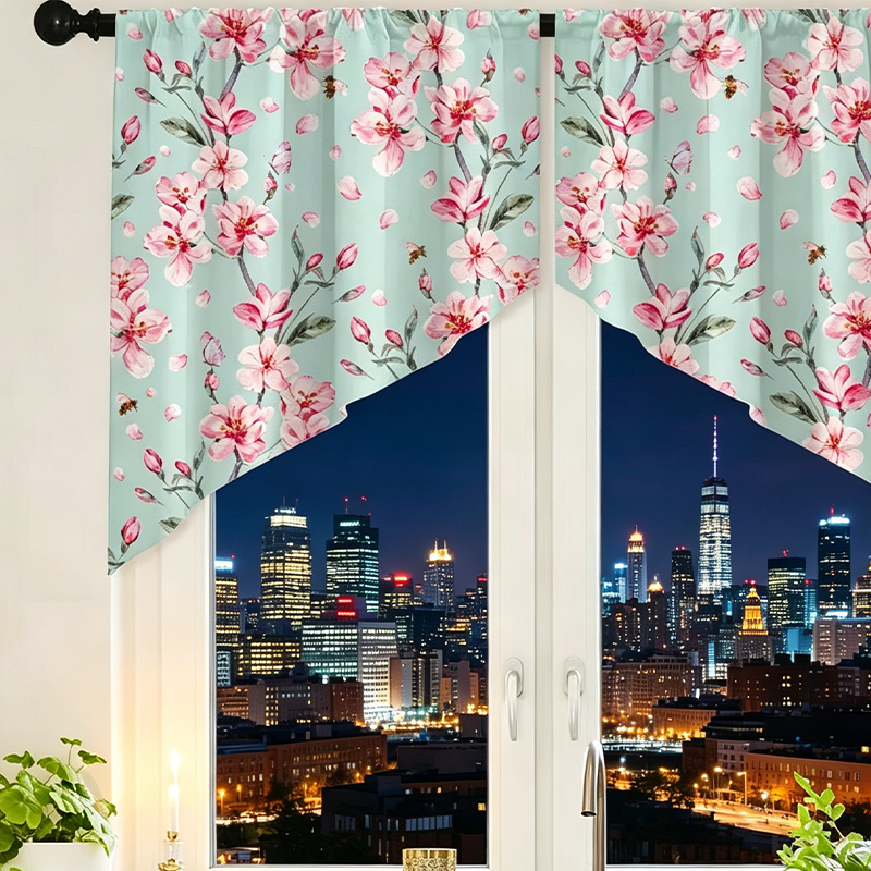 🌿 Botanical Print Rod Pocket Window Curtains 🌸