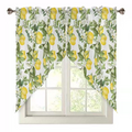 🌿 Botanical Print Rod Pocket Window Curtains 🌸