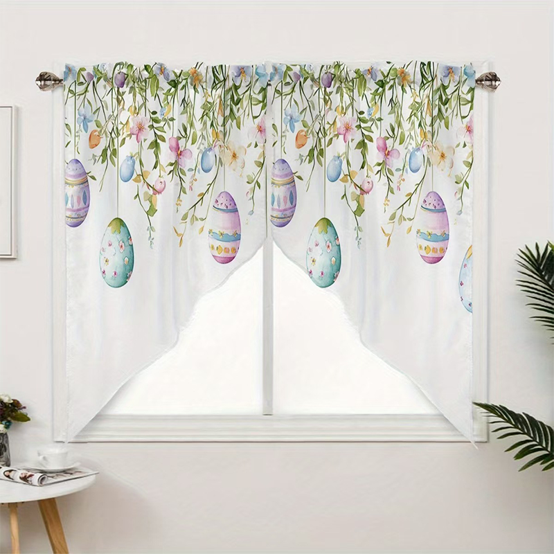 🌿 Botanical Print Rod Pocket Window Curtains 🌸