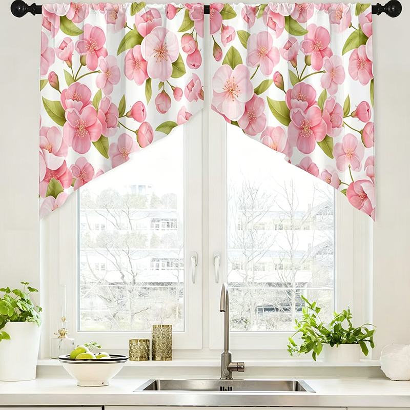 🌿 Botanical Print Rod Pocket Window Curtains 🌸