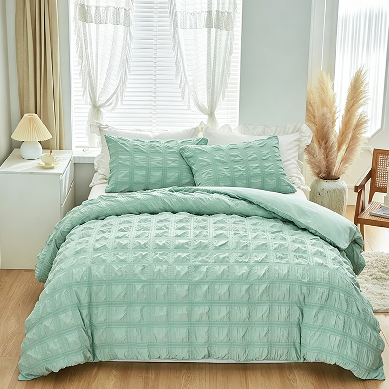 3-Piece Pintuck Textured Duvet Cover Set