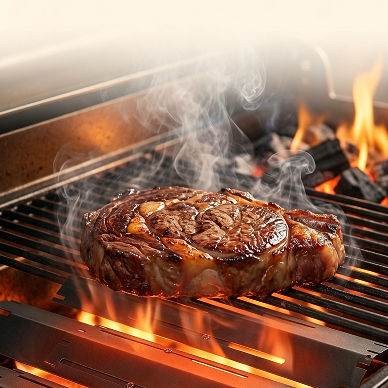 🍖 LIMITED-TIME 50% OFF! ✨ Adjustable Grill Heat Plate – Porcelain Steel, Durable, Universal Fit 🔧
