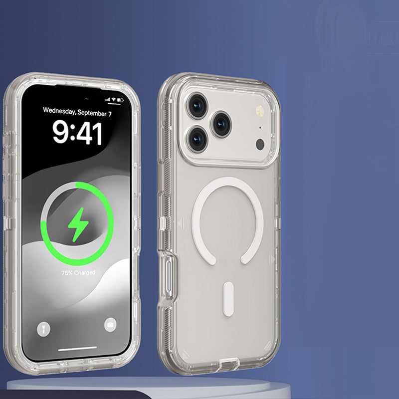 📱Shockproof Clear Magnetic Phone Case🛡️ – Strong Magnetic Lock, Anti-Yellowing & 360° Protection