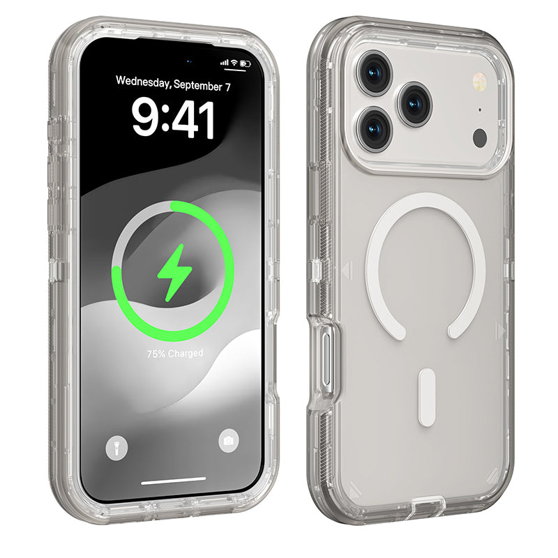 📱Shockproof Clear Magnetic Phone Case🛡️ – Strong Magnetic Lock, Anti-Yellowing & 360° Protection