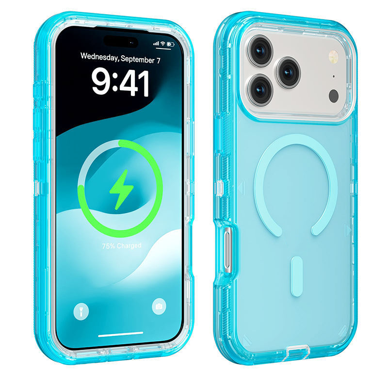📱Shockproof Clear Magnetic Phone Case🛡️ – Strong Magnetic Lock, Anti-Yellowing & 360° Protection