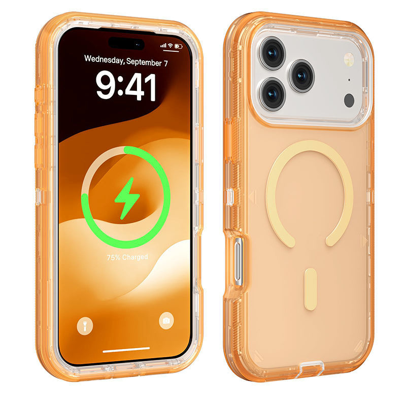 📱Shockproof Clear Magnetic Phone Case🛡️ – Strong Magnetic Lock, Anti-Yellowing & 360° Protection