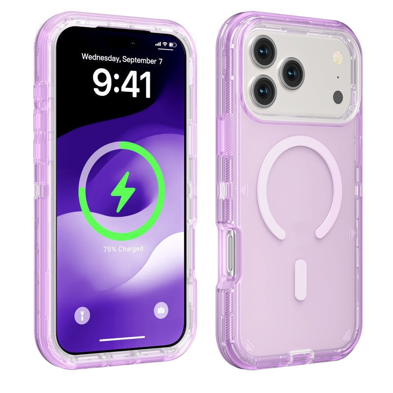 📱Shockproof Clear Magnetic Phone Case🛡️ – Strong Magnetic Lock, Anti-Yellowing & 360° Protection