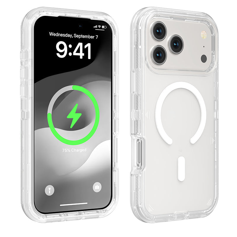 📱Shockproof Clear Magnetic Phone Case🛡️ – Strong Magnetic Lock, Anti-Yellowing & 360° Protection