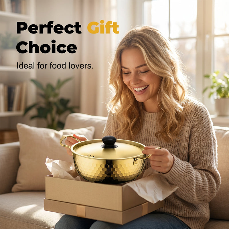 📢📢49% OFF !! ⏰Thickened Stainless Steel Hammered Pot