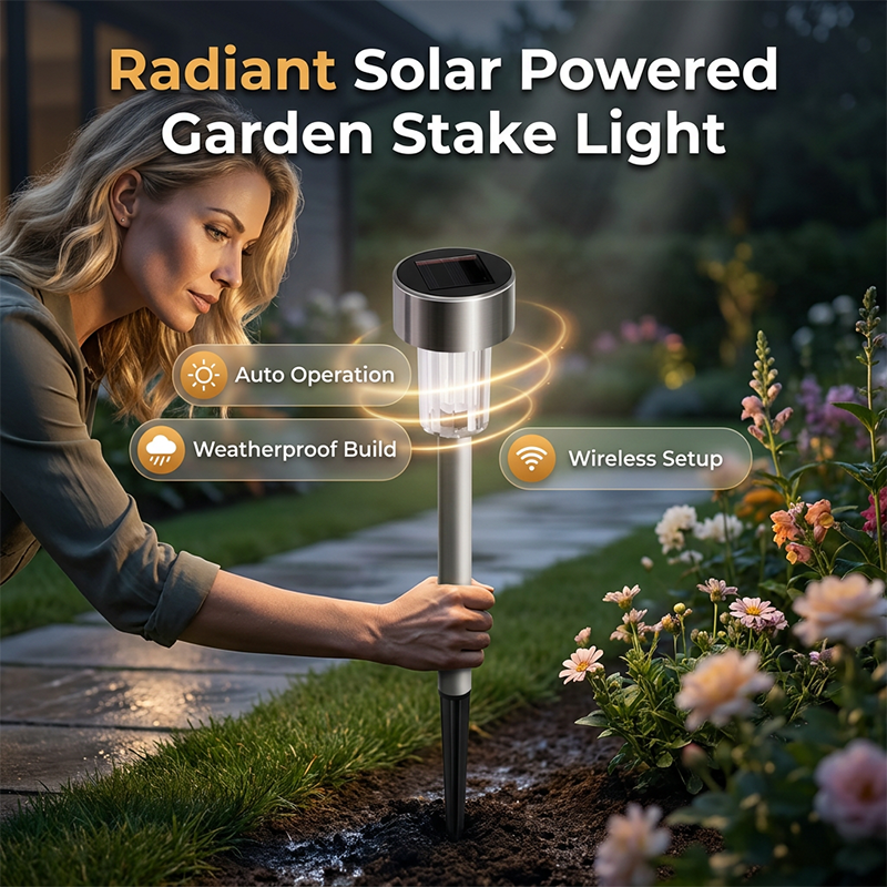 Solar Powered LED Garden Stake Light