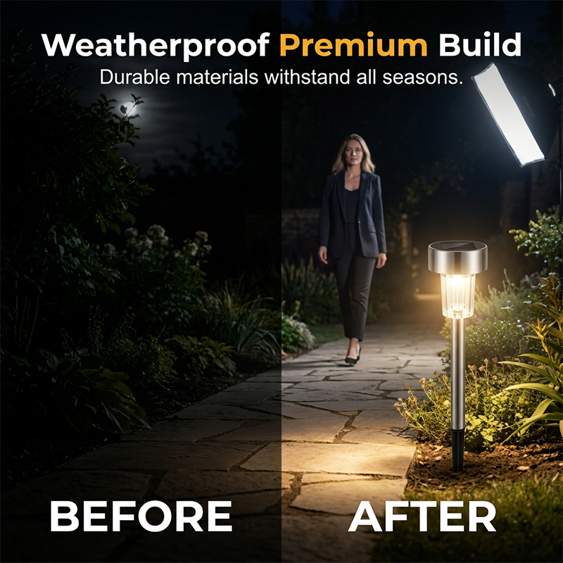 Solar Powered LED Garden Stake Light