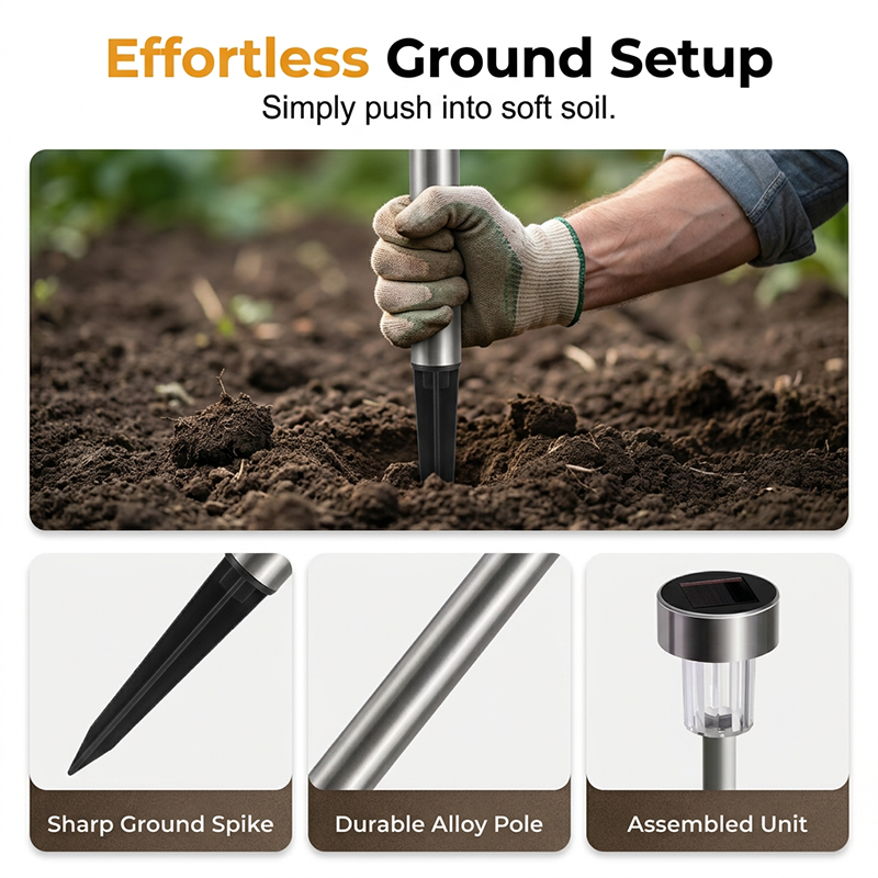 Solar Powered LED Garden Stake Light