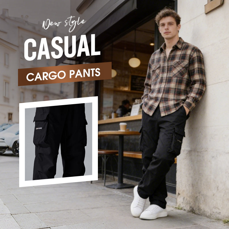 Men's Casual Cargo Pants with Multi-Pockets
