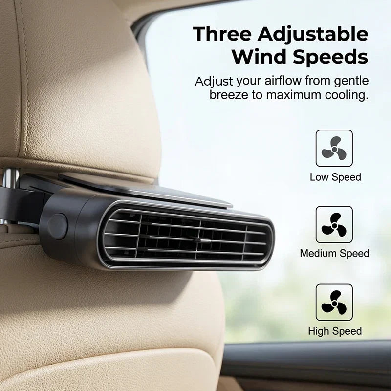 💥LIMITED-TIME 50% OFF!🔥Dual-turbo high-volume car rear seat headrest fan