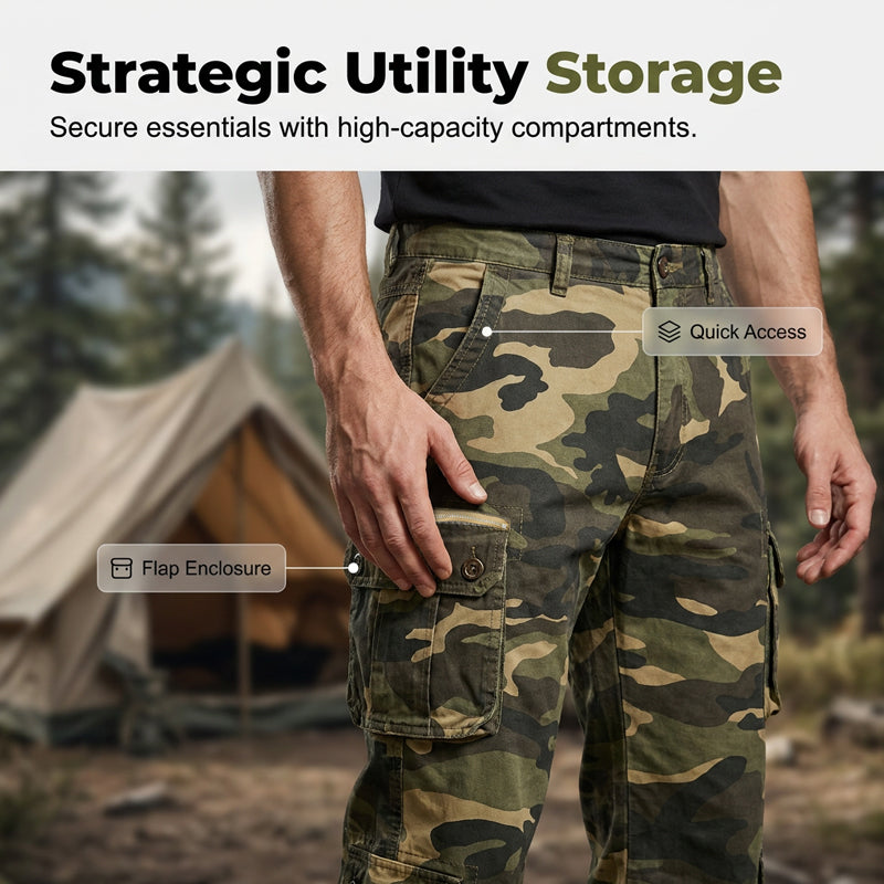 👖 50% OFF NOW! ⏳ Men's Outdoor Camouflage Cargo Trousers – Durable ripstop fabric, multi-pockets & reinforced knees – perfect for hiking, hunting or work 🌲