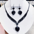 ✨ Sparkling Heart Jewelry Set – Necklace & Earrings, Elegant, Lightweight 💖