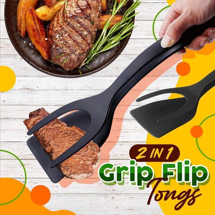 🔥🥩 2-in-1 Spatula Clip – Heat-Resistant Silicone & Non-Slip Handle – Kitchen Cooking Essential
