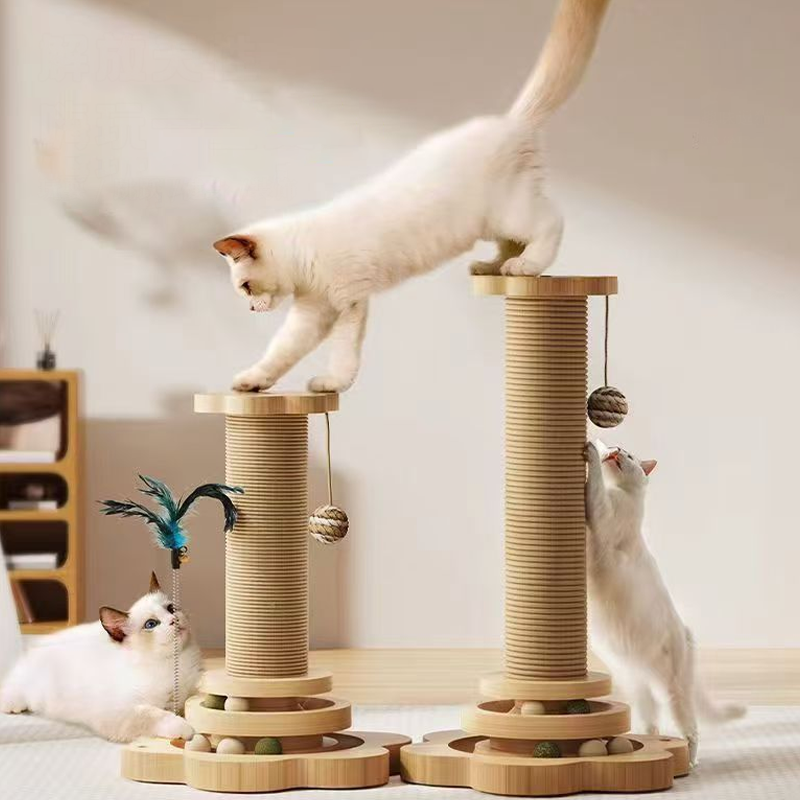 🏆LAST DAY SALE 50% OFF🔥Multifunctional Cat Activity Center with Scratcher and Toys