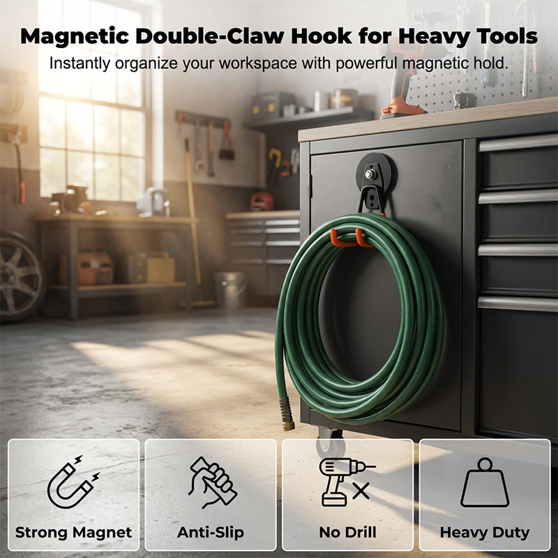 Heavy-Duty Magnetic Double-Claw Hook
