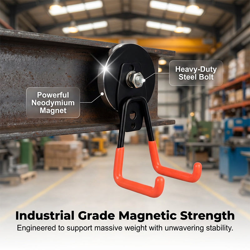 Heavy-Duty Magnetic Double-Claw Hook