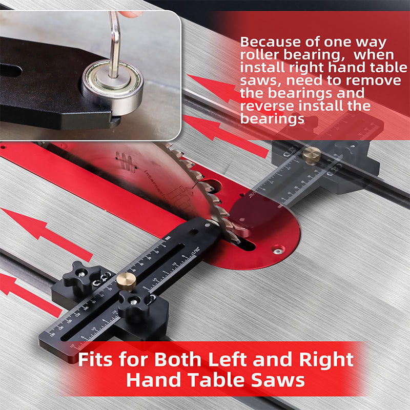 🎉 2026 Sale — Over 25300 Sold! ⏰Thin Rip Table Saw Jig｜6061 Aluminum Precision Woodworking Cutting Guide ✨