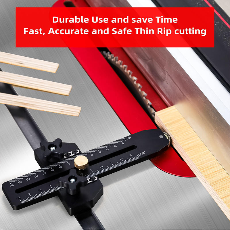 🎉 2026 Sale — Over 25300 Sold! ⏰Thin Rip Table Saw Jig｜6061 Aluminum Precision Woodworking Cutting Guide ✨