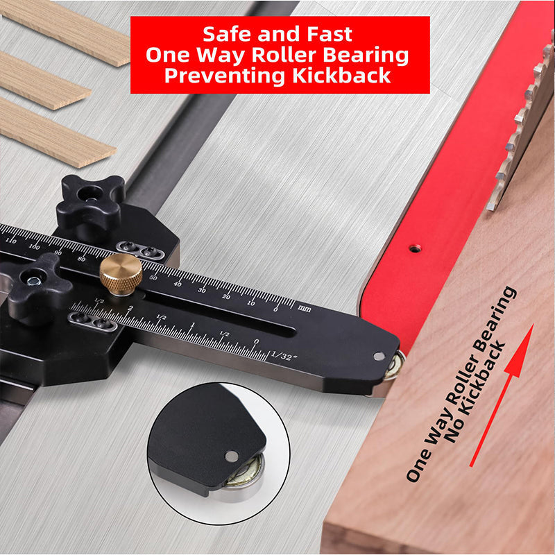 🎉 2026 Sale — Over 25300 Sold! ⏰Thin Rip Table Saw Jig｜6061 Aluminum Precision Woodworking Cutting Guide ✨